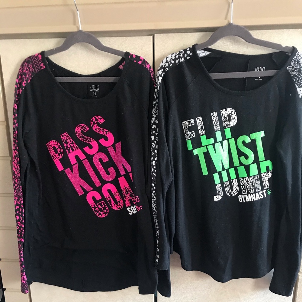Girls justice tops. Great condition